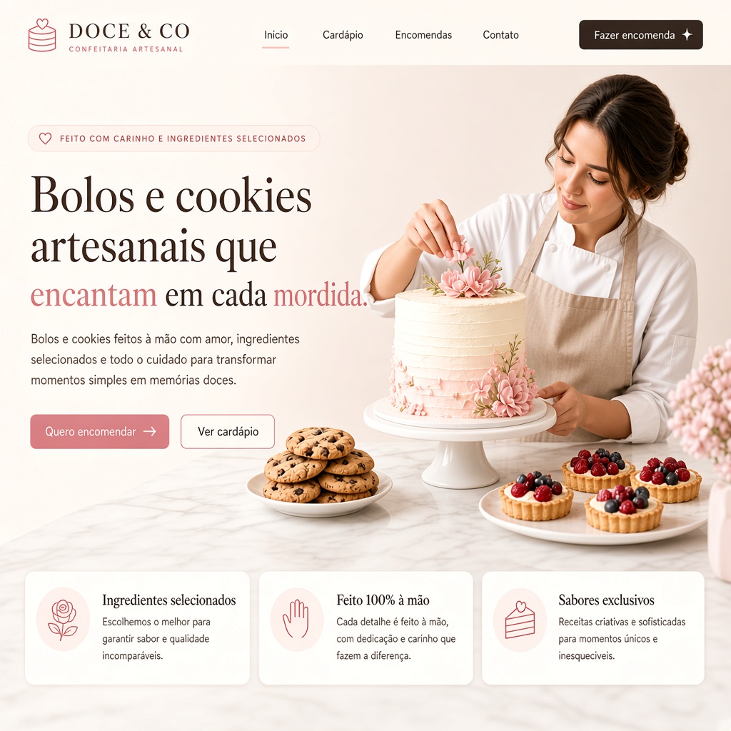 Exemplo landing page